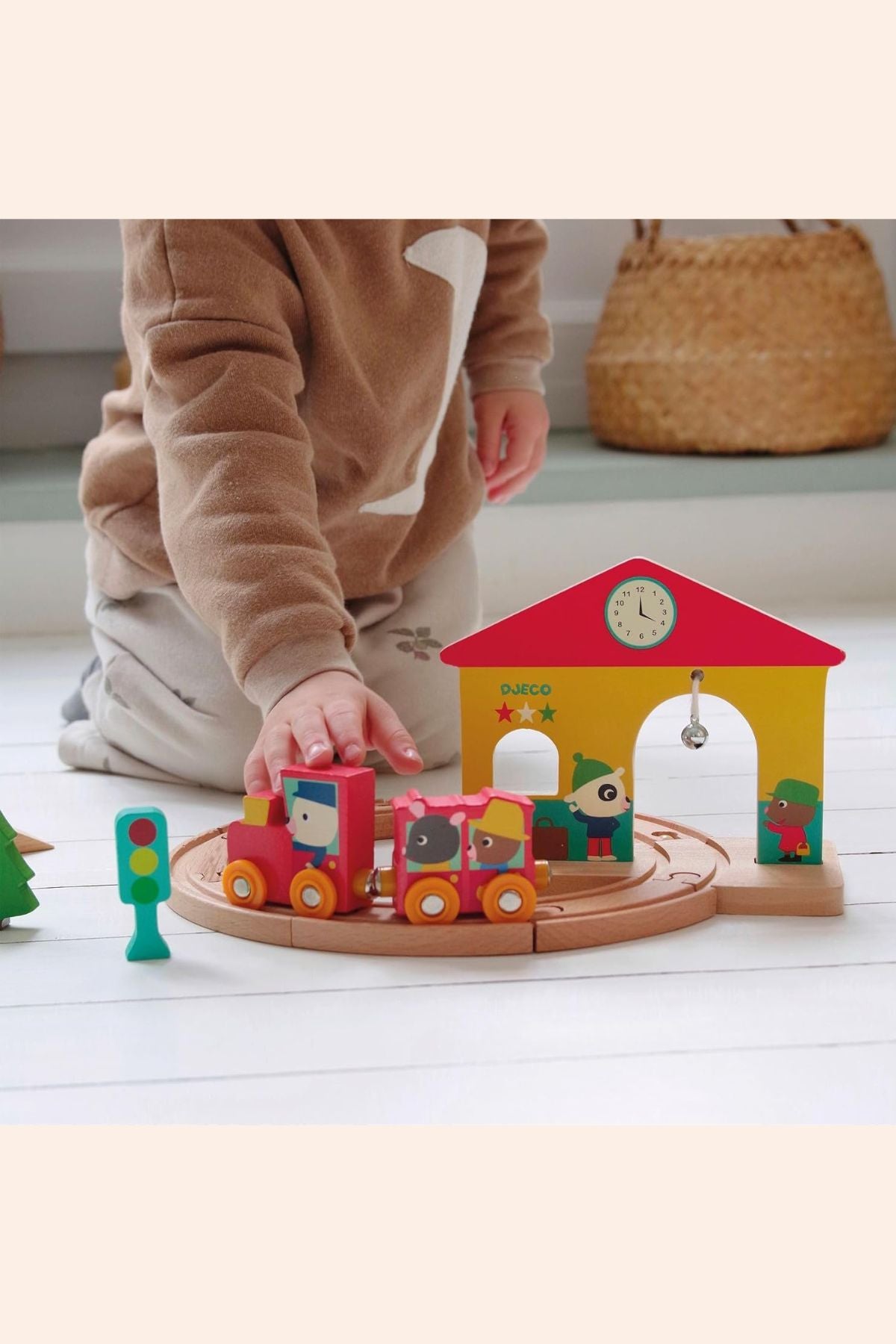 Djeco - Minitrain - Wooden Train Set - Strawberries & Cream - Ingrid Lewis - Designer