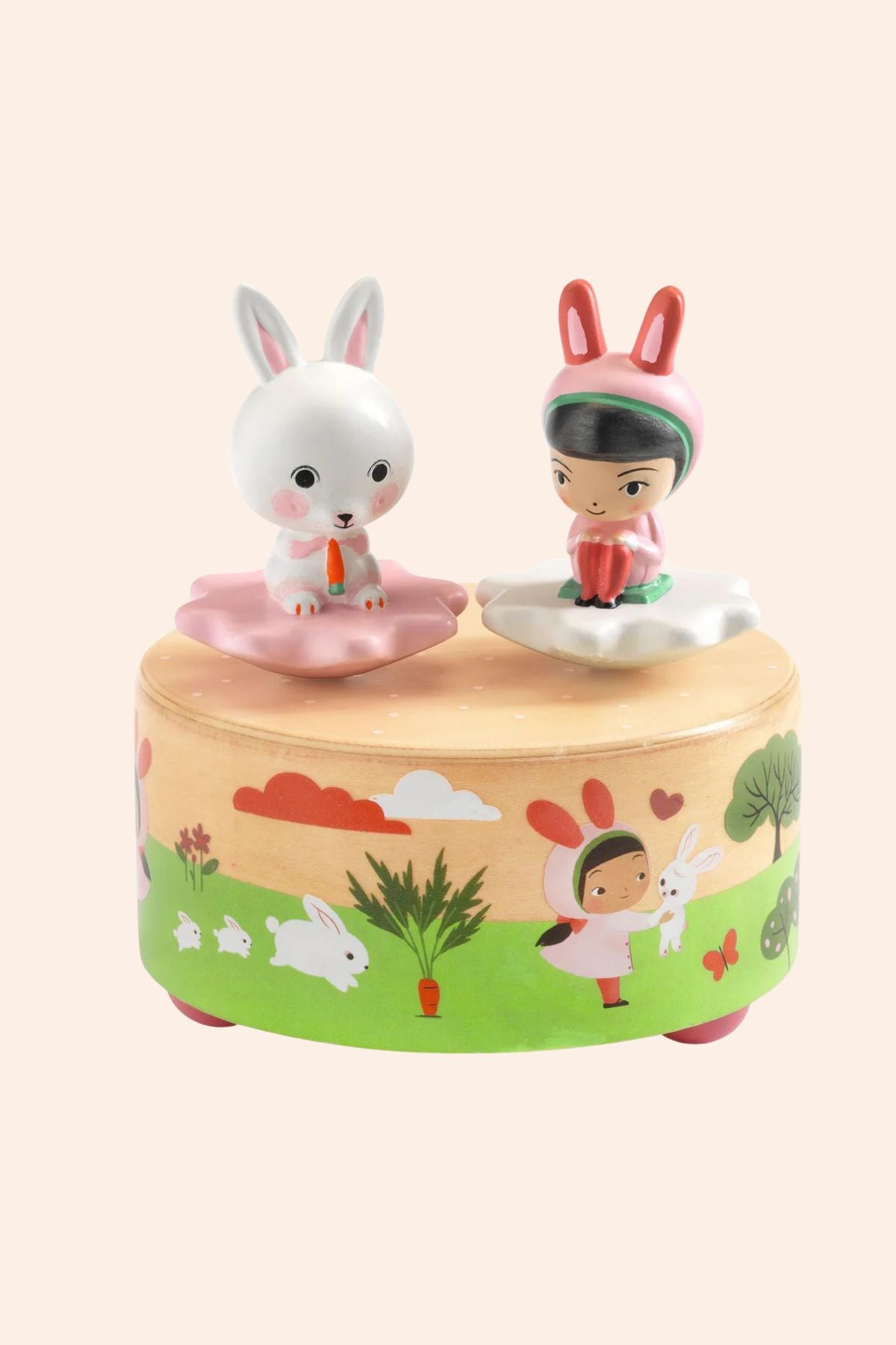 Djeco - Musical Box - Garden Melody - Strawberries & Cream - Ingrid Lewis
 
Children's music box with rabbit and a little girl.
