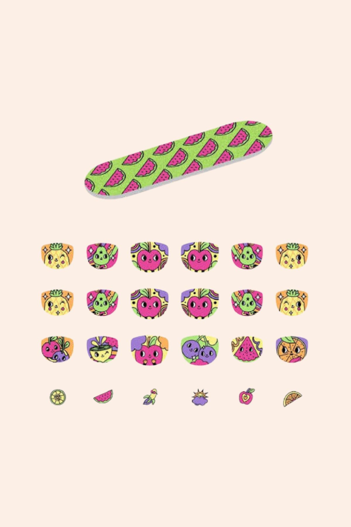 Djeco - Nails Stickers - Boost - Strawberries & Cream 
