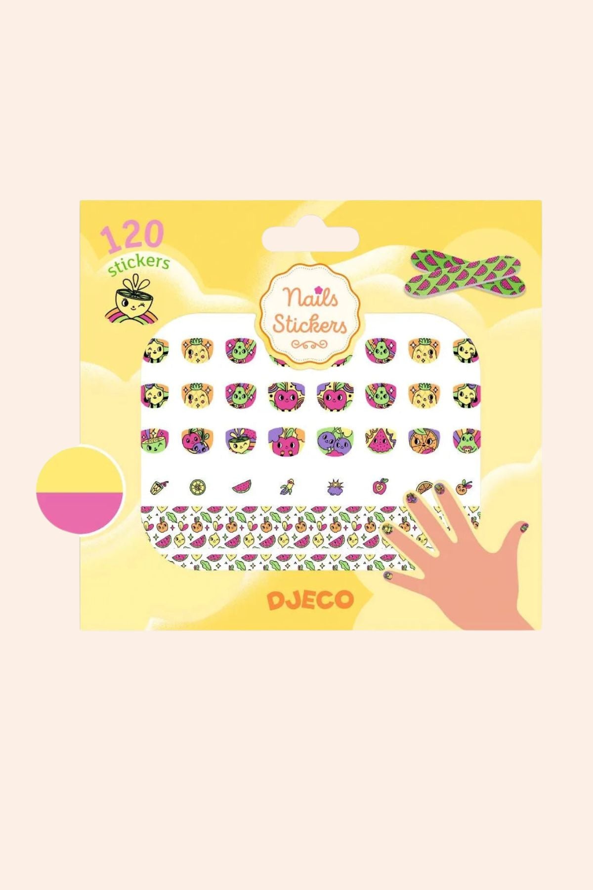 Djeco - Nails Stickers - Boost - Strawberries & Cream 