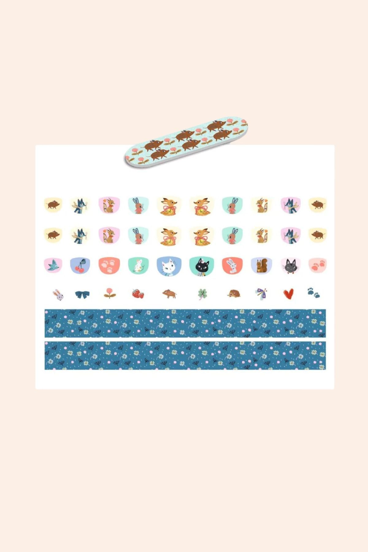 Djeco - Nails Stickers -  Cutie - Strawberries & Cream