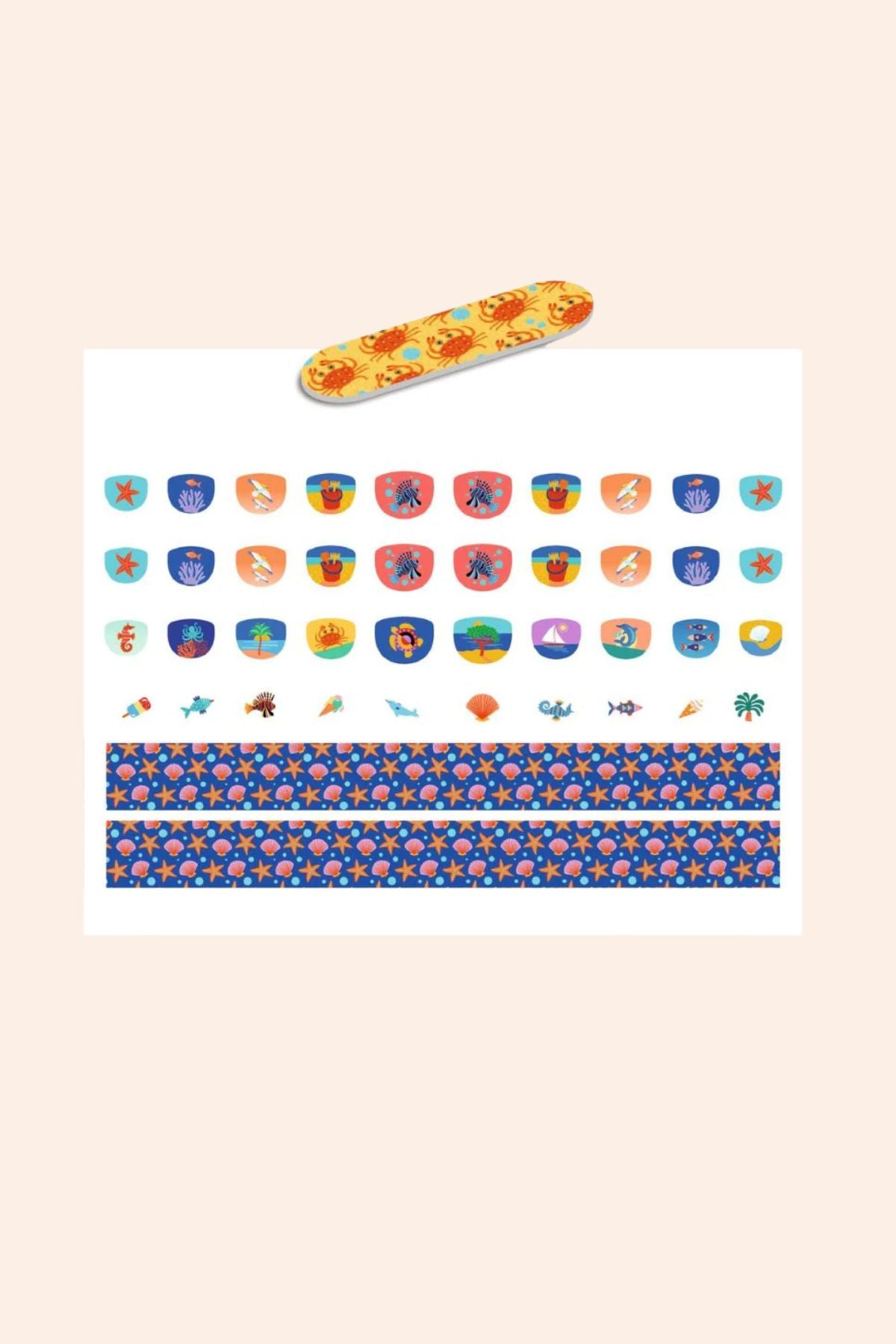 Djeco - Nails Stickers - Mediterranean - Strawberries & Cream 