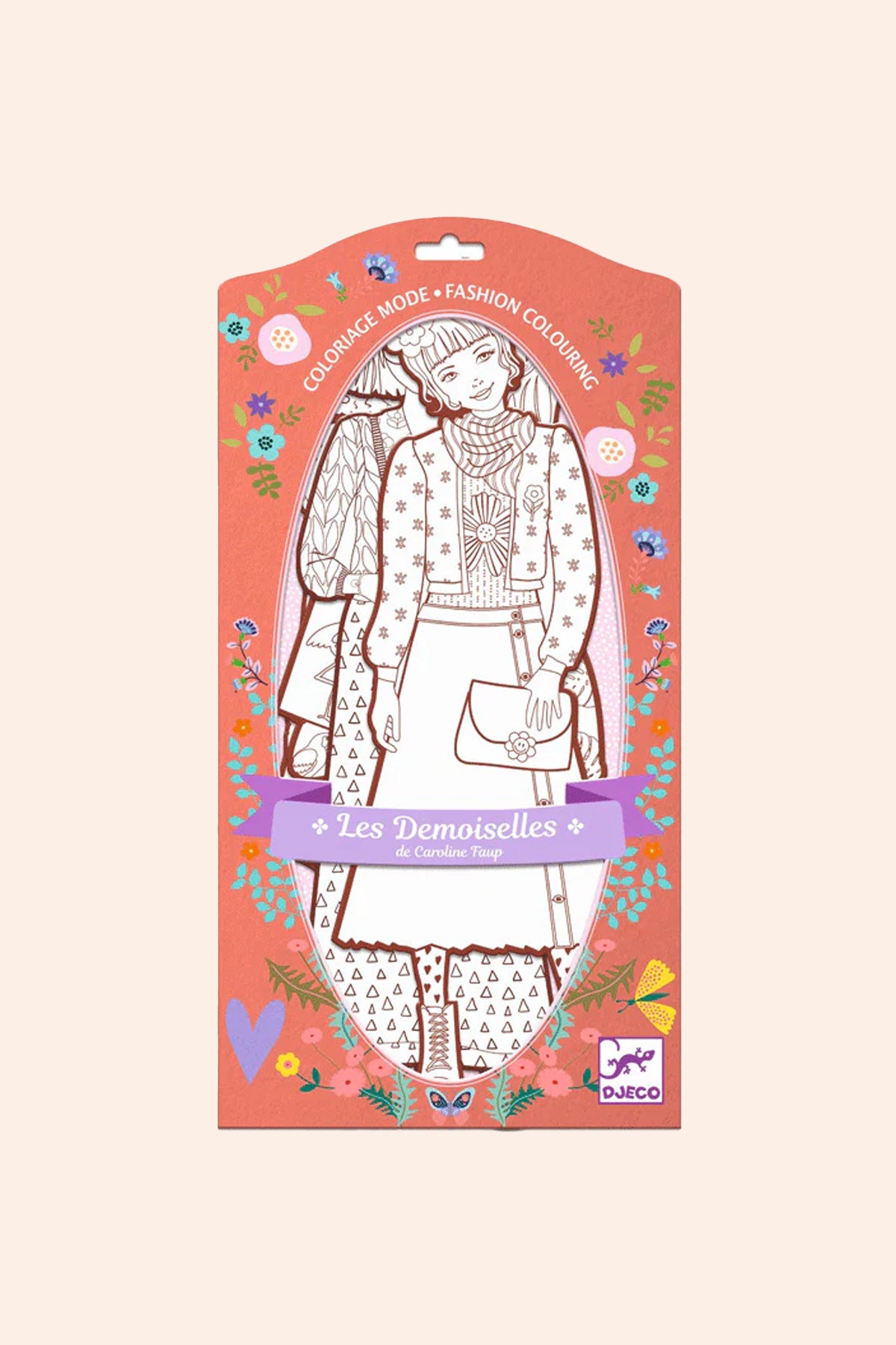 Djeco - Nina & Friends - Fashion  Colouring - Les Demoiselles - Strawberries & Cream