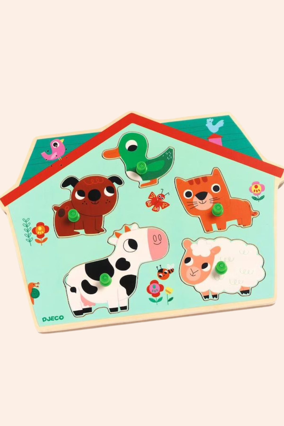 Djeco - Ouaf Woof - Sound Puzzle - Strawberries & Cream 