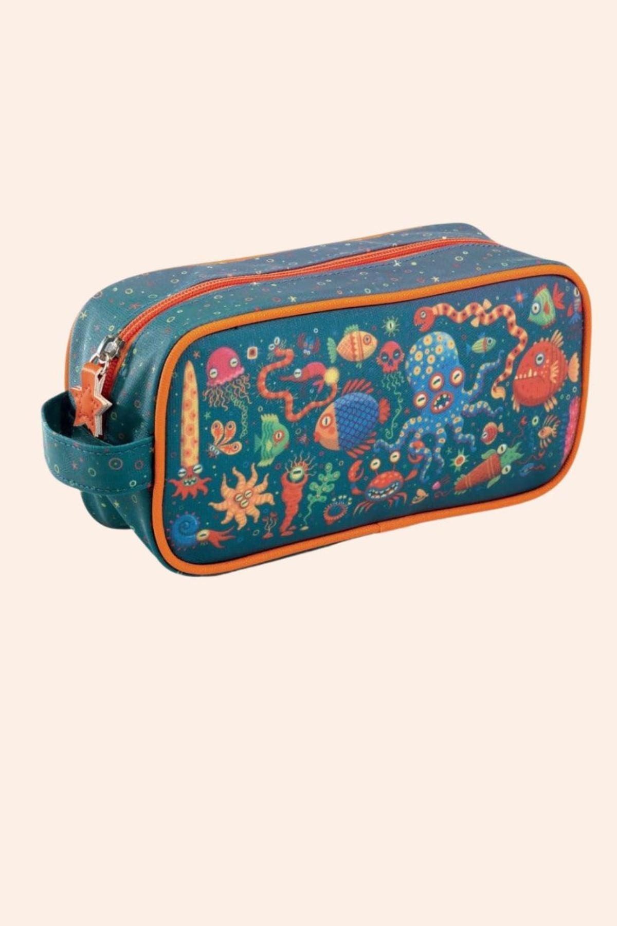 Djeco - Pencil Case - Funny Fishes - Strawberries & Cream 