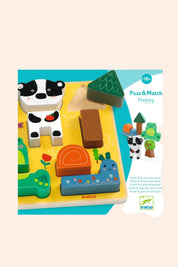 Djeco - Puzz & Match Happy - Strawberries & Cream 