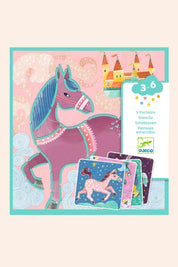Djeco - Stencils - Horses - Strawberries & Cream - Ingrid Lewis - Designer