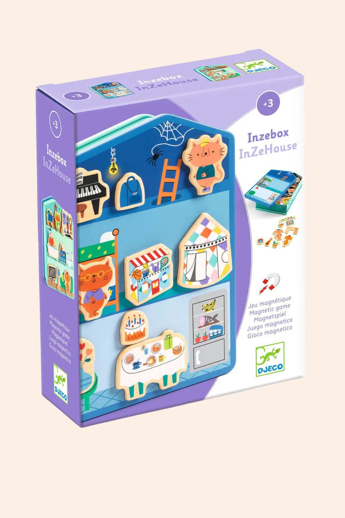 Djeco - Wooden Magnetic - Inzebox - InZeHouse - Strawberries & Cream - Ingrid Lewis - Designer
Children's toy packaging with colourful illustrations 