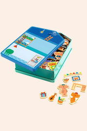 Djeco - Wooden Magnetic - Inzebox - InZeHouse - Strawberries & Cream - Ingrid Lewis - Designer Children's educational toy with colourful pieces.