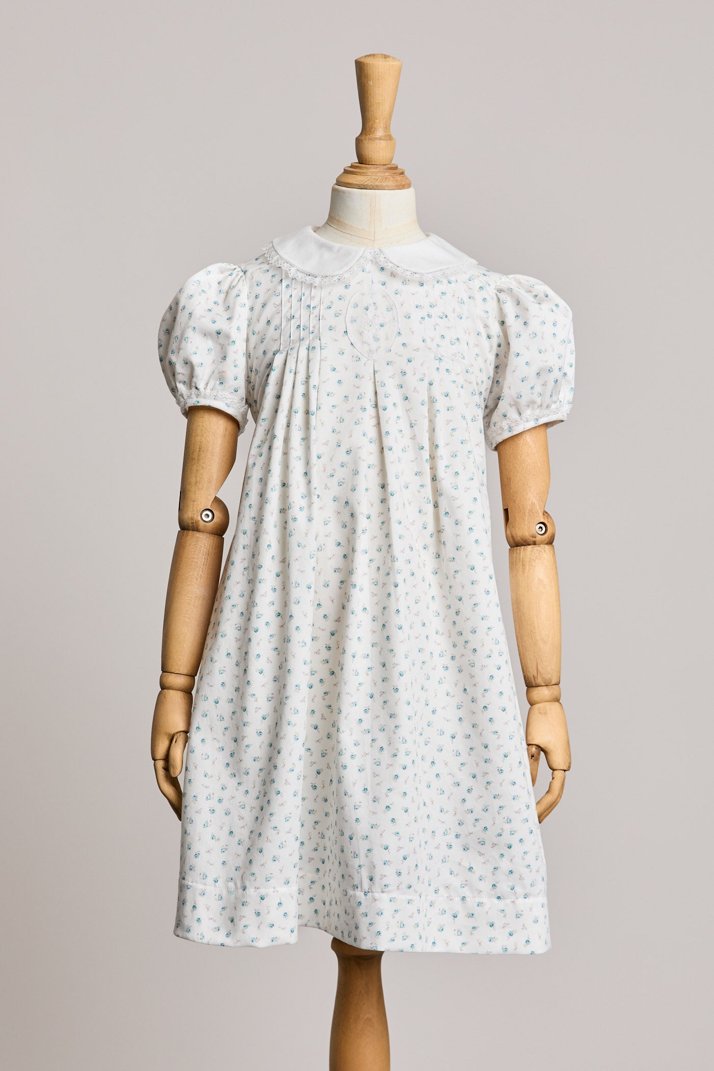 Eloise Dress in Blue Petit Rose - Designed by Ingrid Lewis - Strawberries & Cream