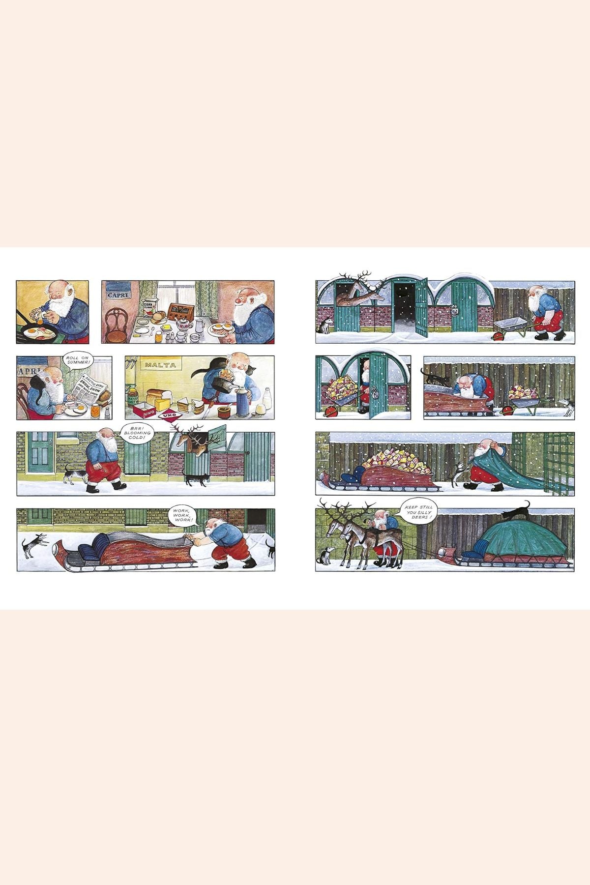 Father Christmas - Raymond Briggs - Ingrid Lewis -Designer - Strawberries & Cream 