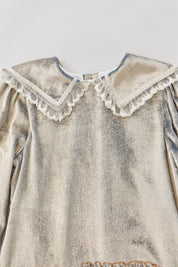 Ginger Blue Gold Velvet - Occasional Party - Designed by Ingrid Lewis - Strawberries & Cream