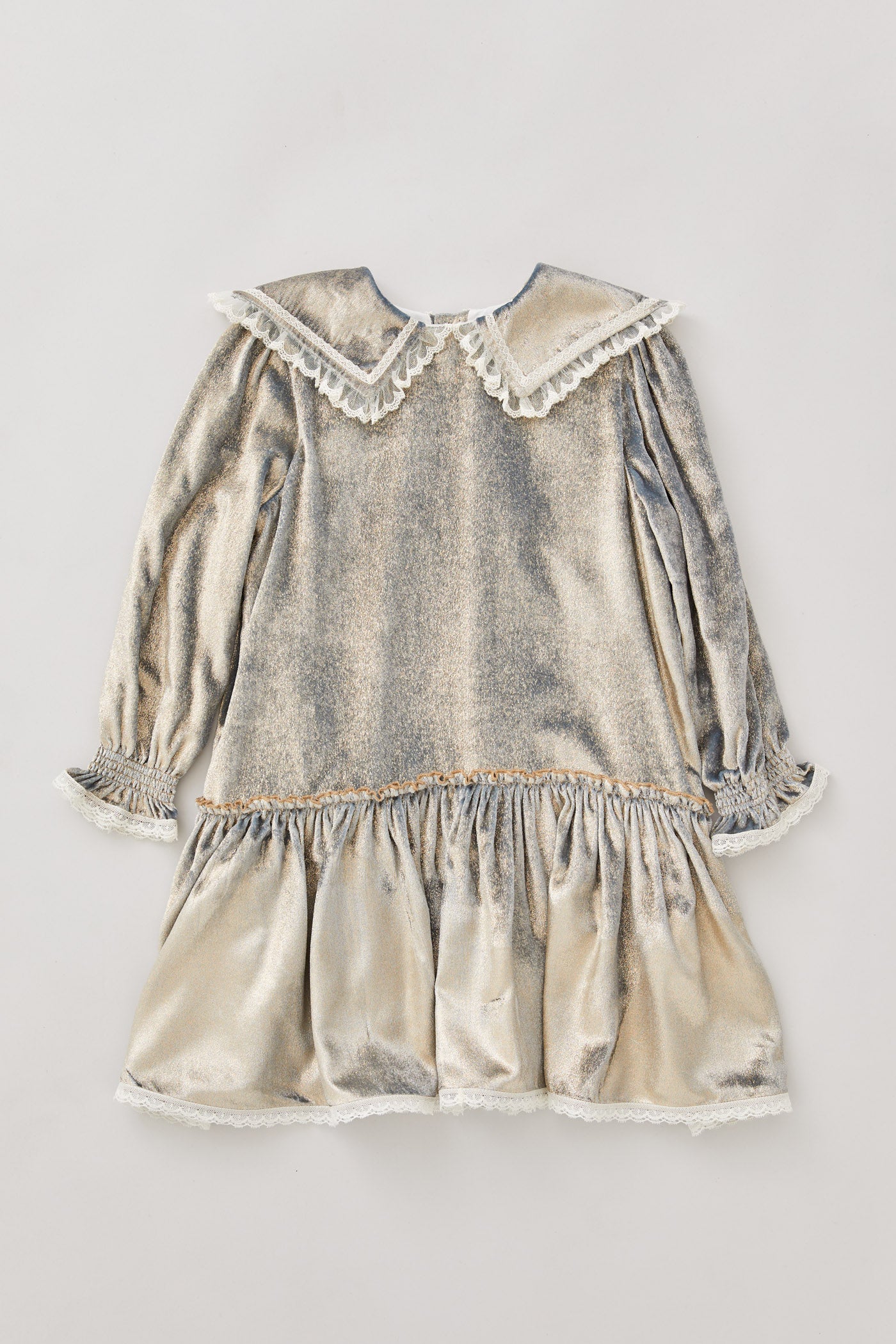 Ginger Blue Gold Velvet - Occasional Party - Designed by Ingrid Lewis - Strawberries & Cream