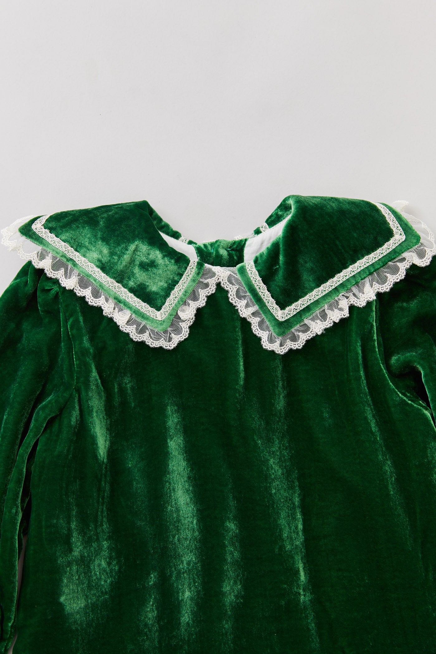 Ginger Dress Green Velvet - Occasional Party - Designed by Ingrid Lewis - Strawberries & Cream