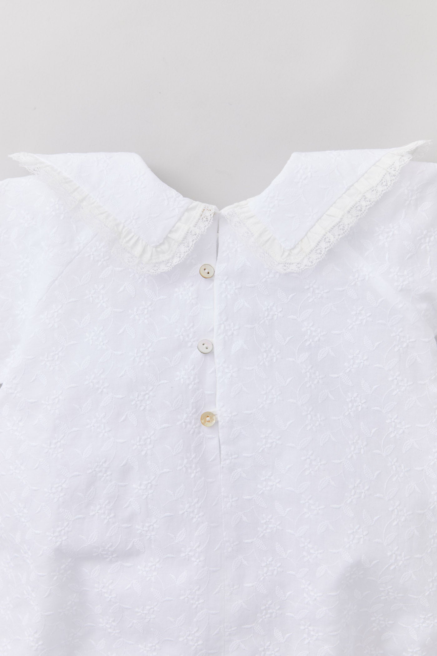 Ginger Romper In Broderie White - Designed by Ingrid Lewis - Strawberries & Cream