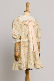 Hamper Dress Beige Tangerine - Designed by Ingrid Lewis - Strawberries & Cream