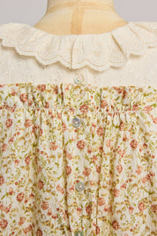 Hamper Dress Beige Tangerine - Designed by Ingrid Lewis - Strawberries & Cream