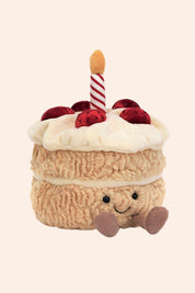 Jellycat - Amuseables Birthday Cake -  Strawberries & Cream - Ingrid Lewis - Designer
Plush toy cake with a candle