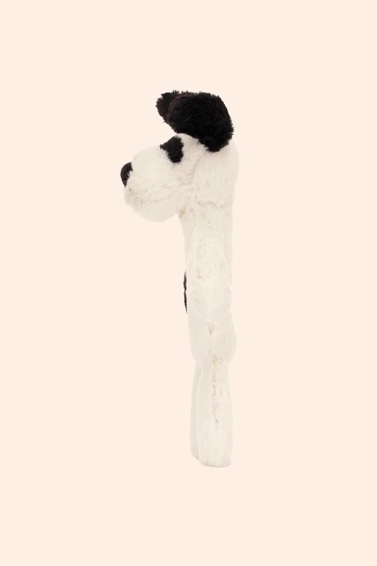 Jellycat -  Bashful Black & Cream Puppy Ring Rattle - Strawberries & Cream - Ingrid Lewis - Designer