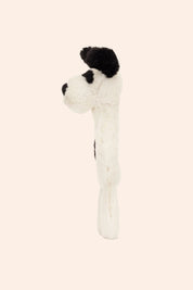 Jellycat -  Bashful Black & Cream Puppy Ring Rattle - Strawberries & Cream - Ingrid Lewis - Designer