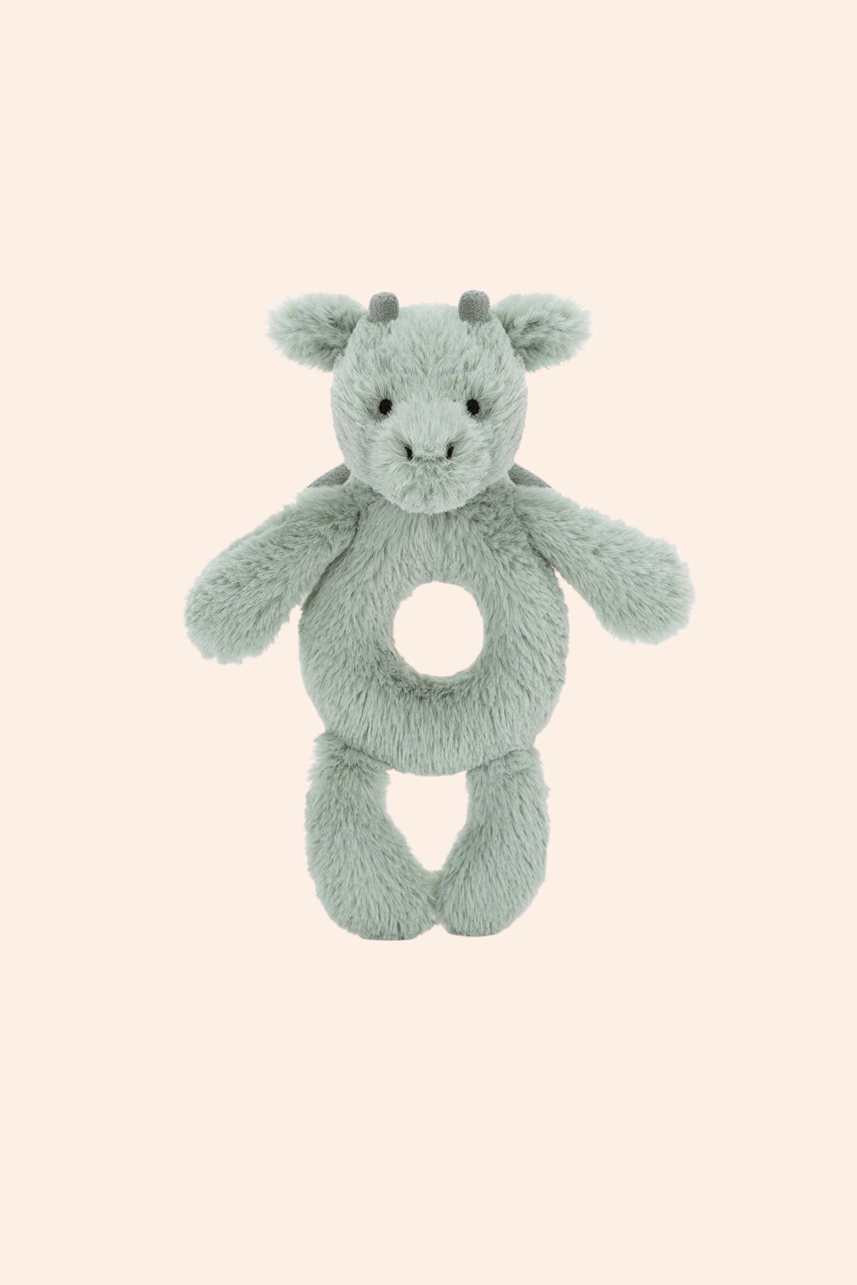 Jellycat -  Bashful Dragon Ring Rattle - Strawberries & Cream 