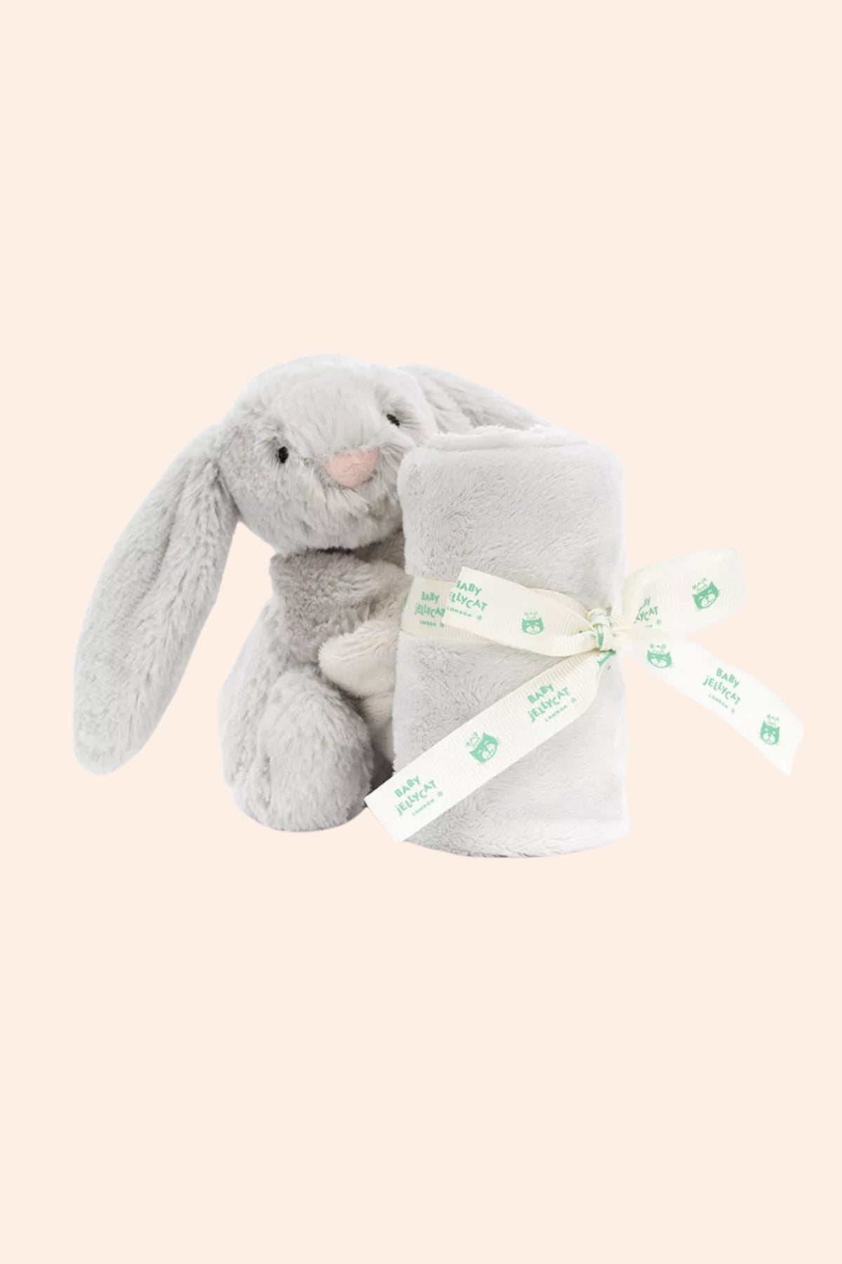Jellycat - Bashful Silver Bunny Soother - Strawberries & Cream - Ingrid Lewis - Designer