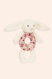 Jellycat -  Blossom Cream Bunny 'Berry' Ring Rattle - Strawberries & Cream - Ingrid Lewis - Designer