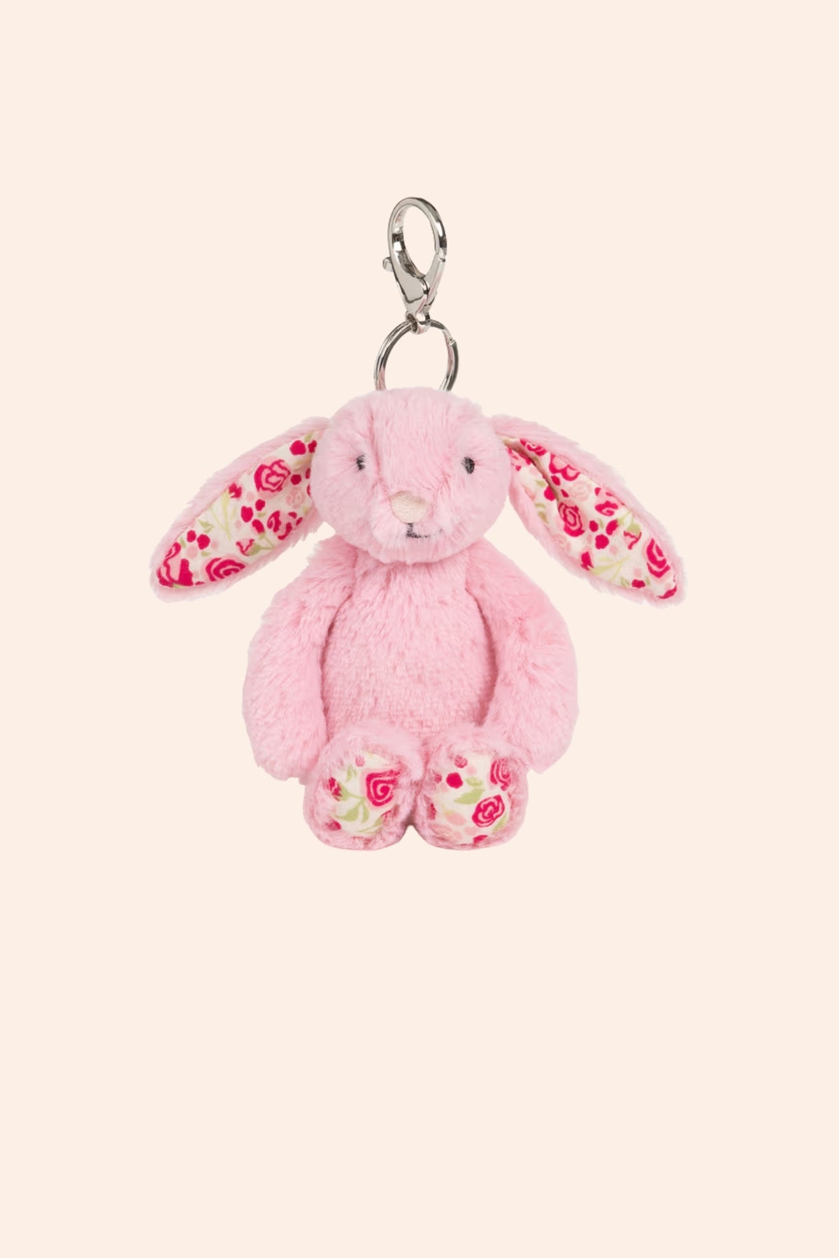 Jellycat - Blushkin Blossom Bunny Bag Charm - Strawberries & Cream - Ingrid Lewis - Designer