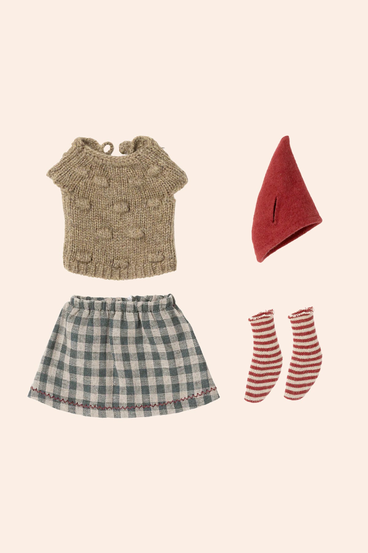 Maileg - Christmas Clothes, Medium Mouse - Girl