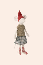 Maileg - Christmas Clothes, Medium Mouse - Girl