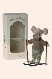 Maileg - Winter Mouse With Ski Set - Big Brother