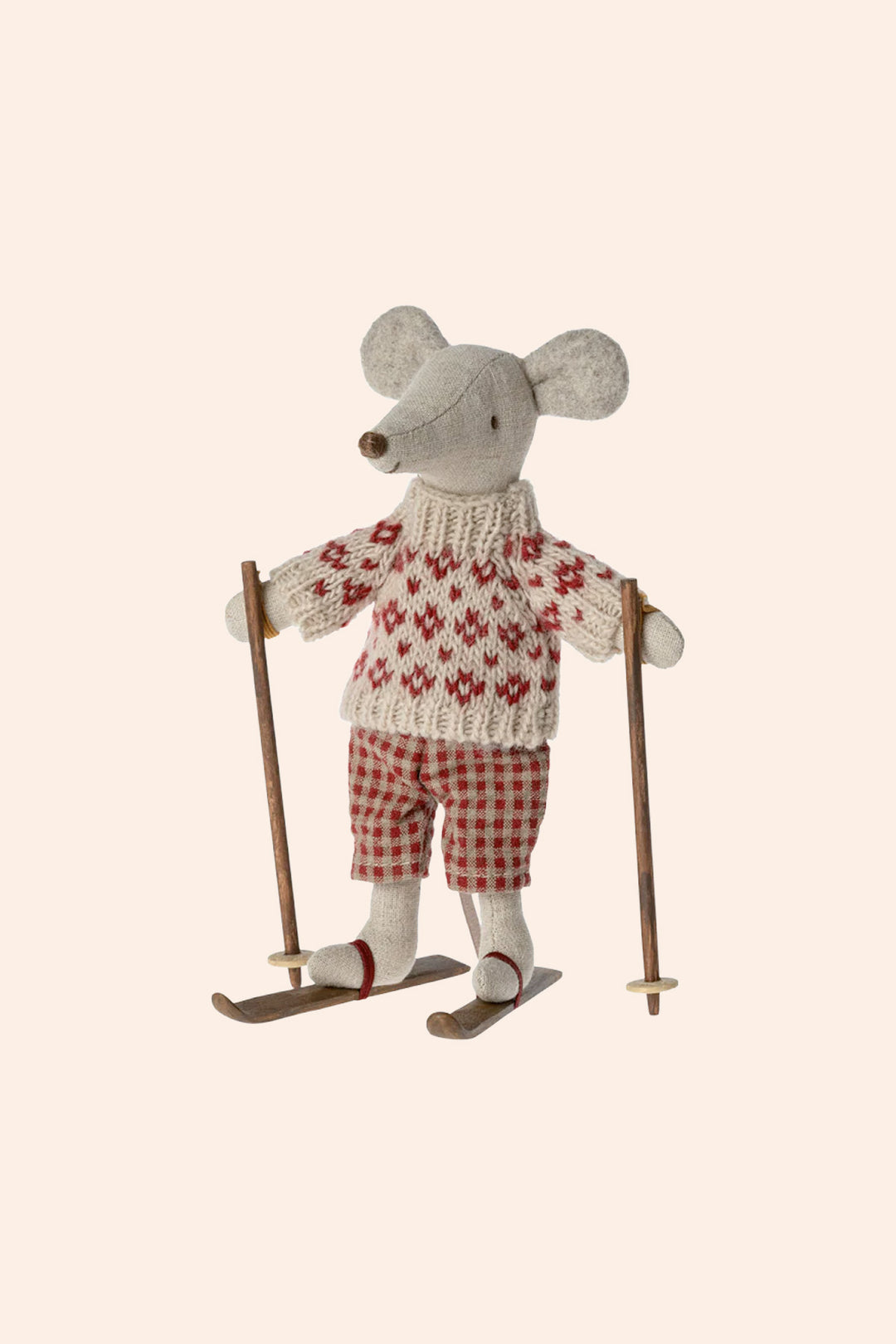 Maileg - Winter Mouse With Ski Set - Mum