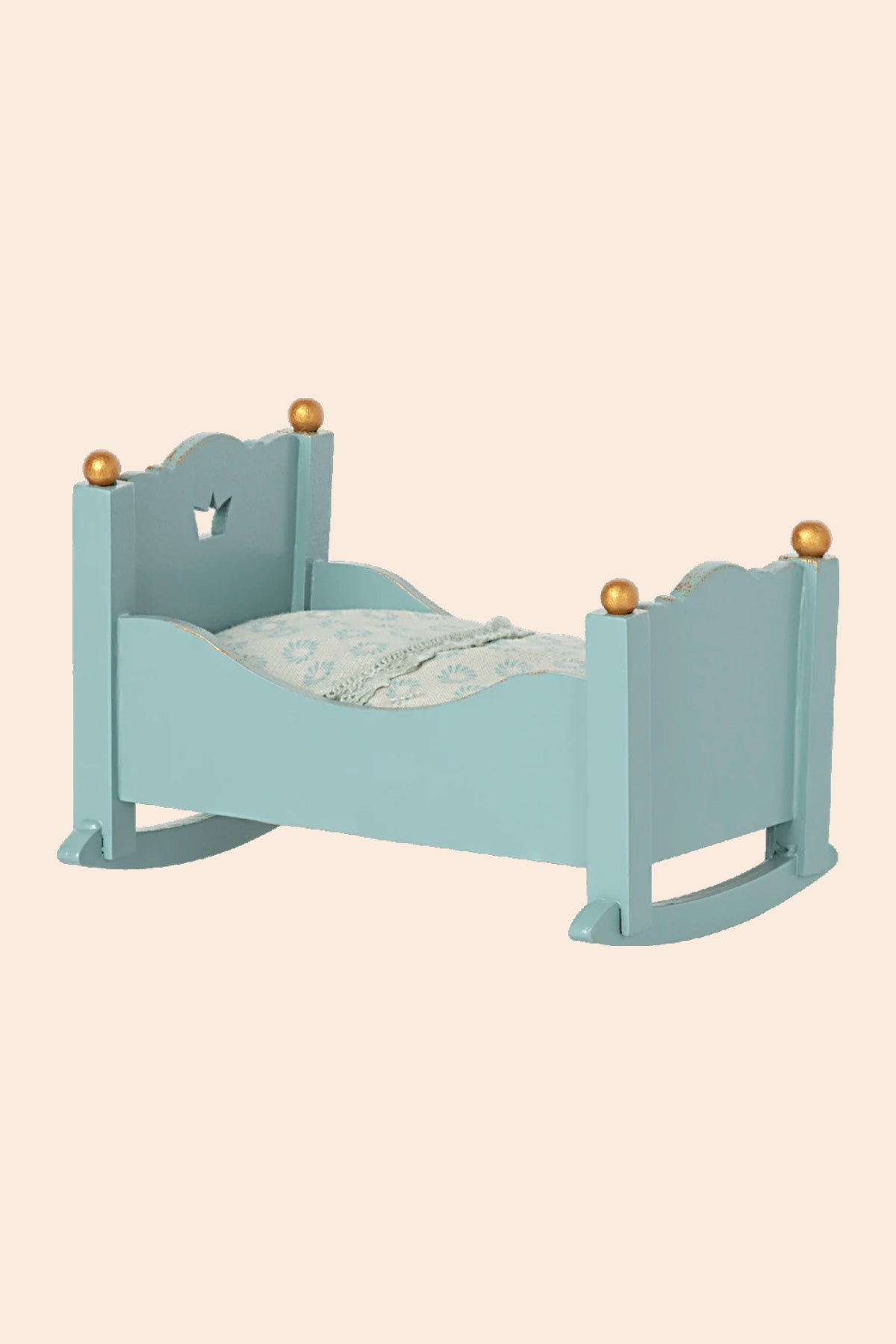 Maileg Cradle Baby Mouse - Blue