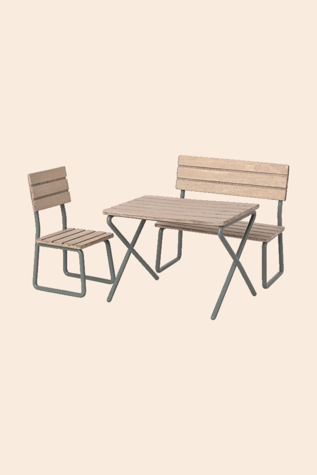 Maileg Garden Set - Table with Chair and Bench, Mouse