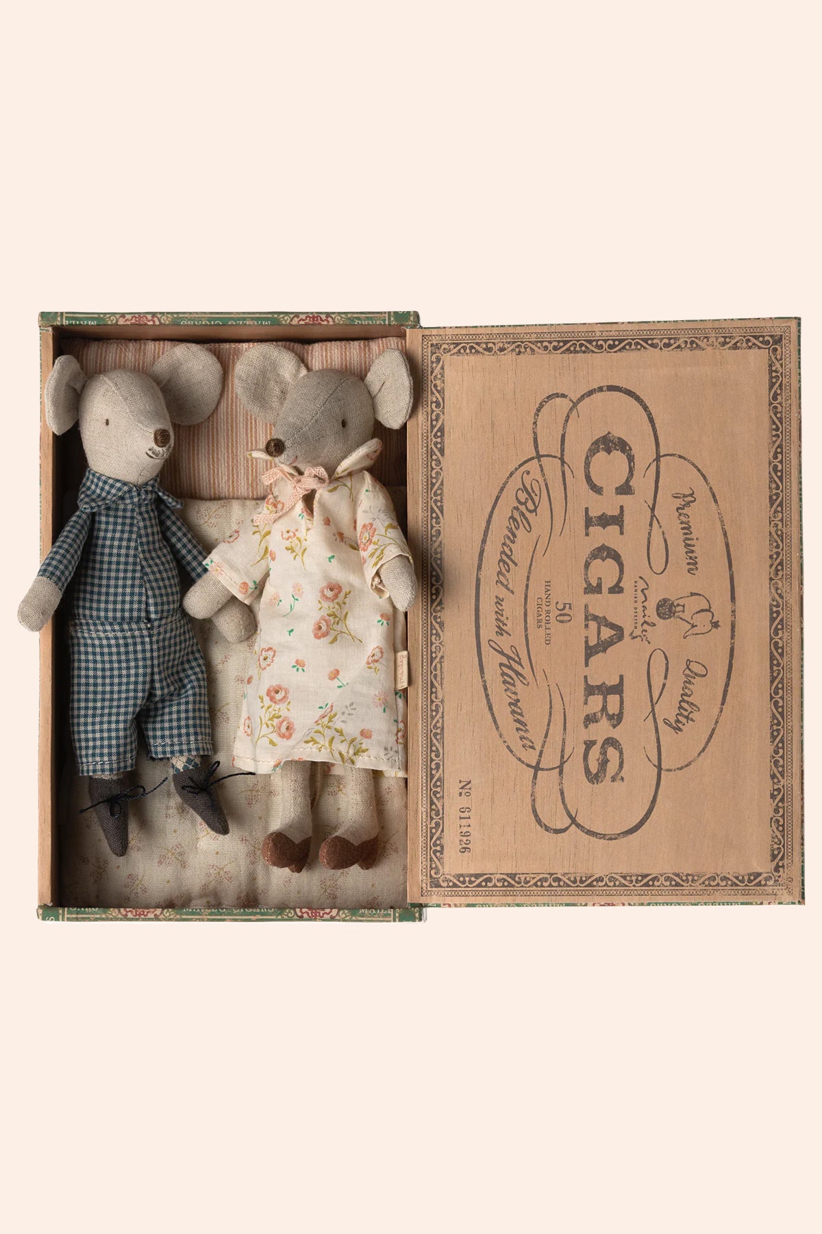 Maileg Grandma and Grandpa Mice In Cigarbox