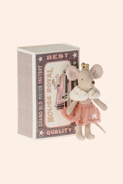 Maileg Princess Mouse, Little Sister in Match Box