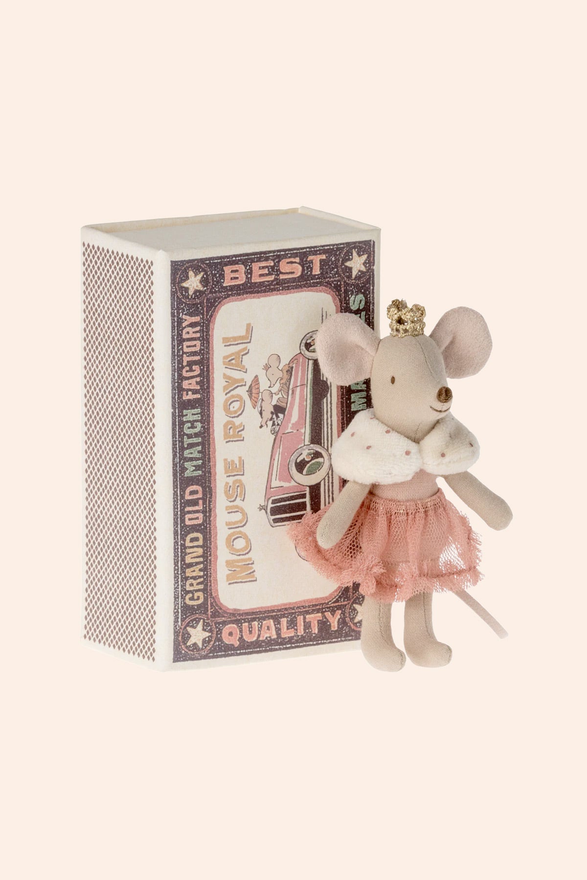 Maileg Princess Mouse, Little Sister in Match Box