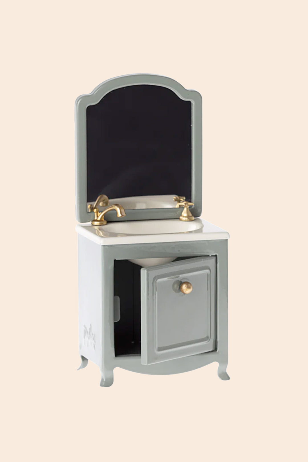 Maileg Sink Dresser Mirror, Mouse - Dark Mint
