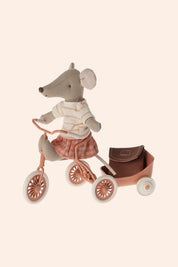 Maileg Tricycle Mouse, Big Sister - Coral
