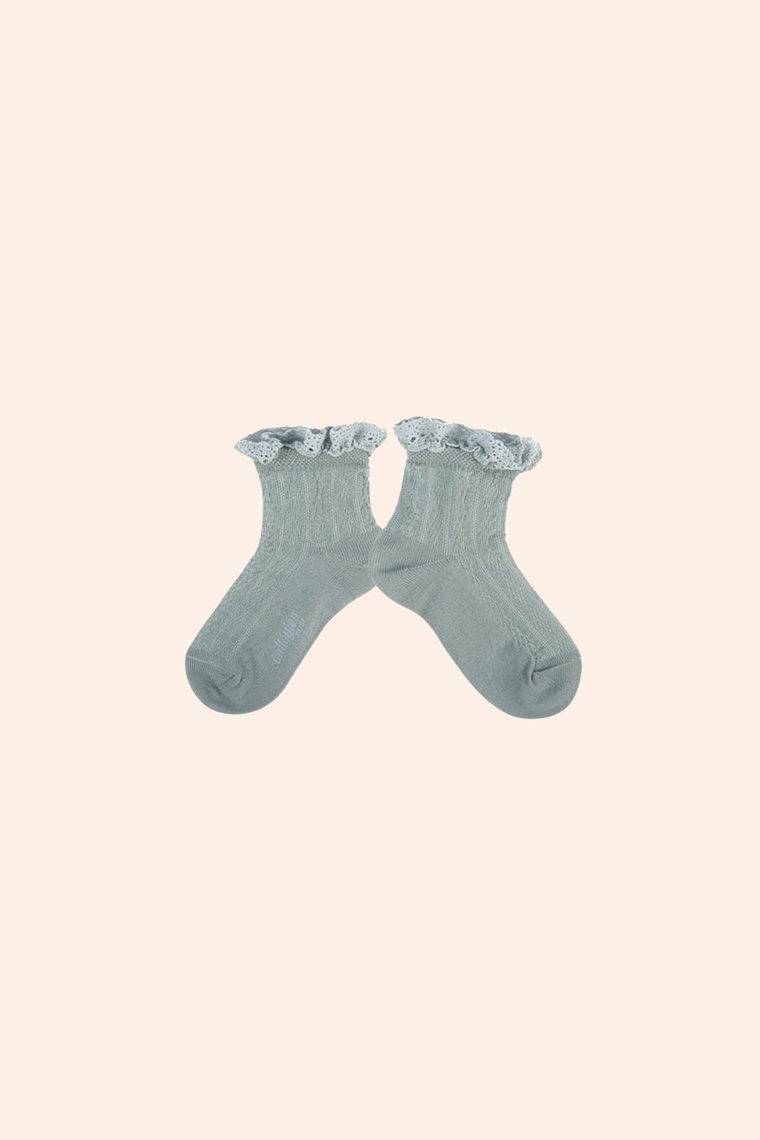 Annette Aigue Marine Ankle Socks with Lace