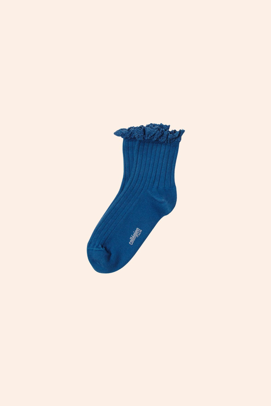 Collegièn X Strawberries & Cream - Lili Bleu Saphir Ankle Socks  Lace