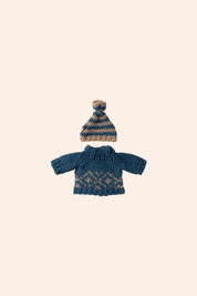 Maileg Knitted Sweater and Hat, Dad Mouse