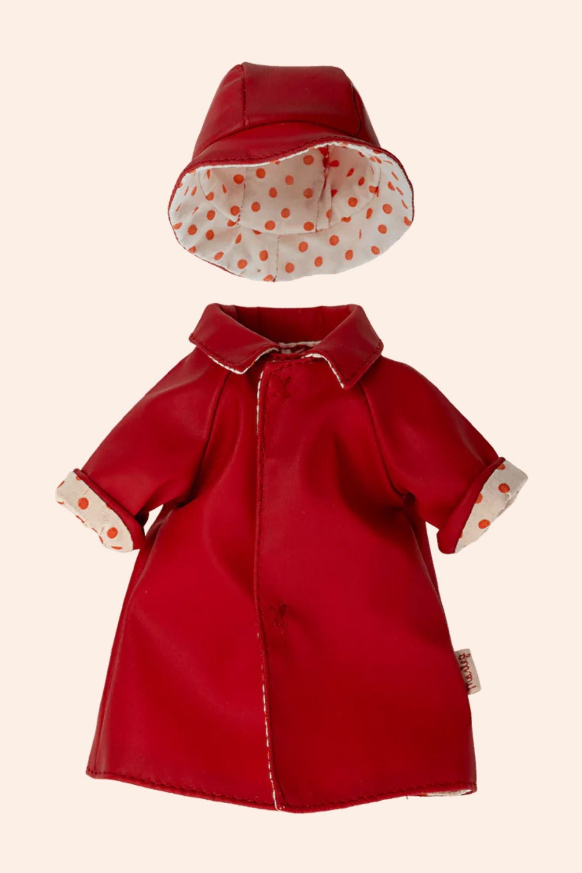 Maileg -The Teddies - Teddy Mum - Raincoat with Hat - Strawberries & Cream