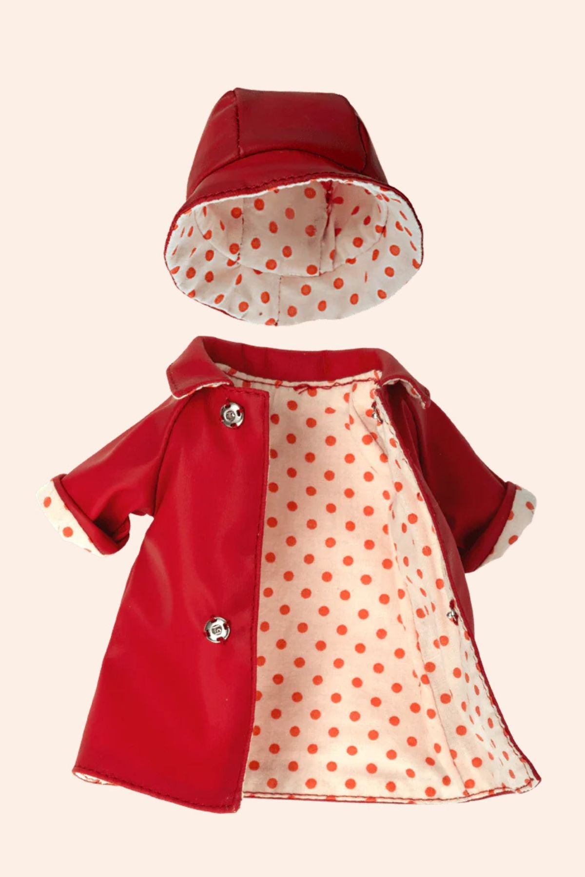 Maileg -The Teddies - Teddy Mum - Raincoat with Hat - Strawberries & Cream