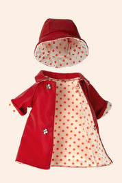 Maileg -The Teddies - Teddy Mum - Raincoat with Hat - Strawberries & Cream
