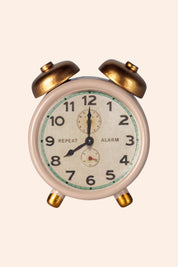 Maileg - Alarm Clock, Mouse - Powder - Strawberries & Cream 