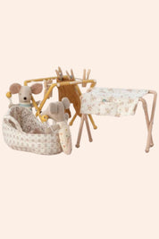 Maileg -  Baby Mouse - Nursery Table - Rose - Strawberries & Cream 