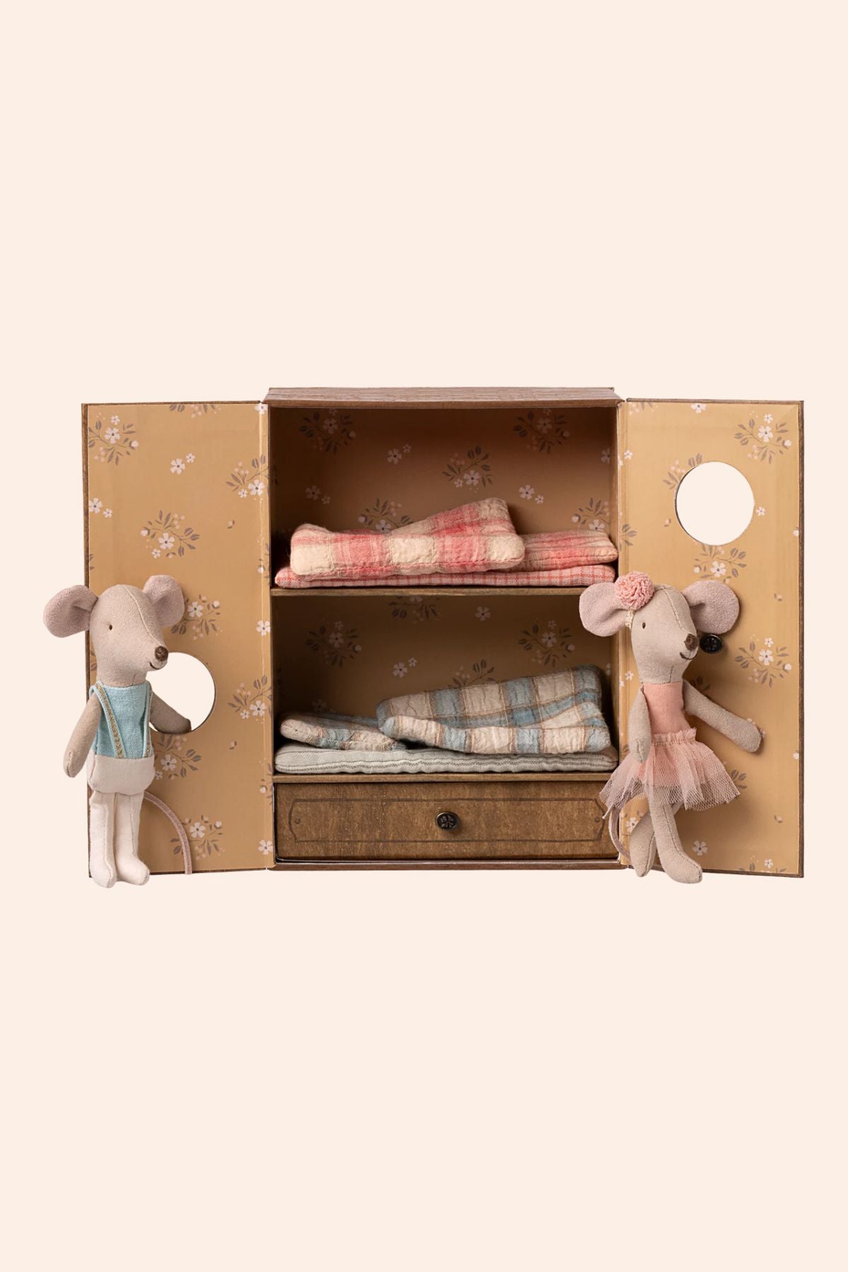 Maileg - Ballet Mice in Dance Studio - Little Sister and Brother - Strawberries & Cream 
