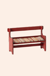 Maileg - Bench, Mouse - Red - Strawberries & Cream