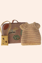 Maileg - Big Sister - Knitted Dress and Bag in Suitcase - Strawberries & Cream